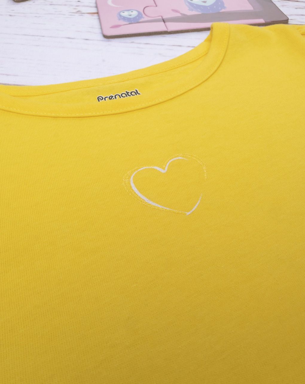 παιδικό t-shirt με καρδούλα κίτρινο  για κορίτσι - Prénatal