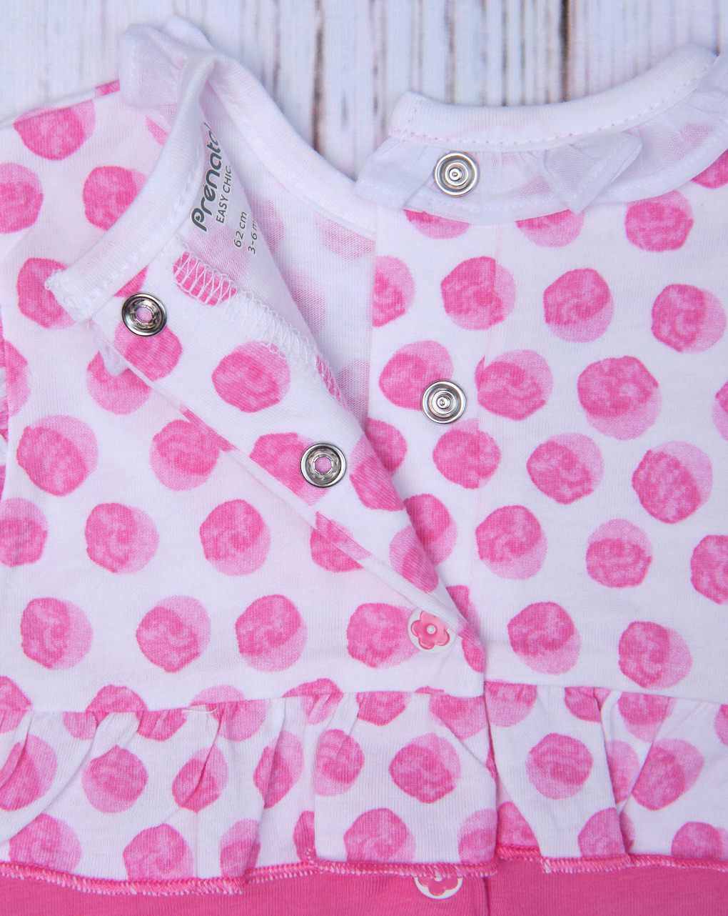 φορμάκι κοντό jersey ροζ με πουά για κορίτσι - Prénatal