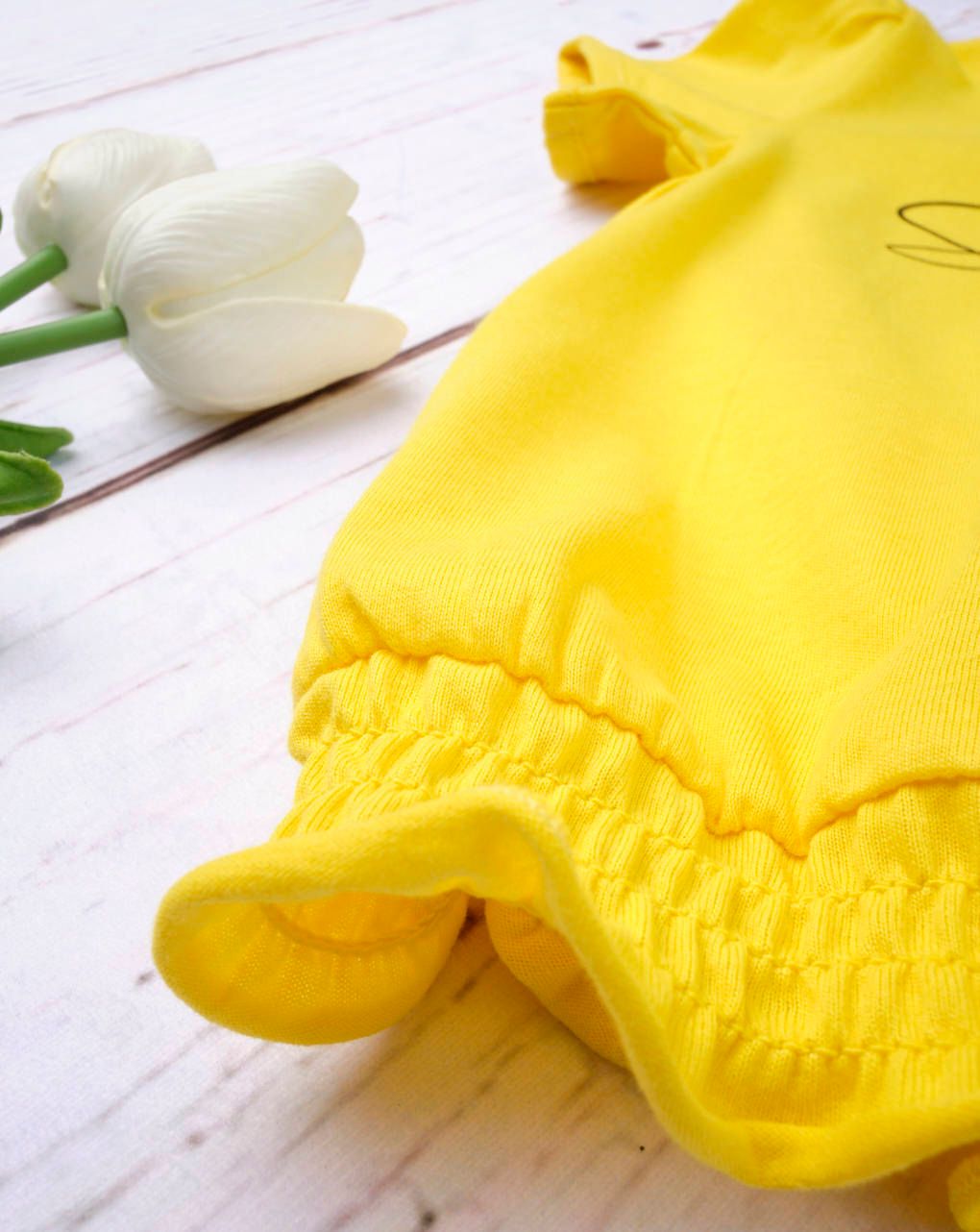 T-shirt κίτρινο με λάστιχο για κορίτσι - Prénatal