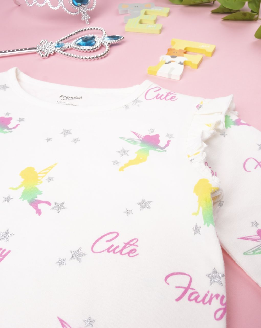μπλούζα μακρυμάνικη με στάμπες cute fairy για κορίτσι - Prénatal