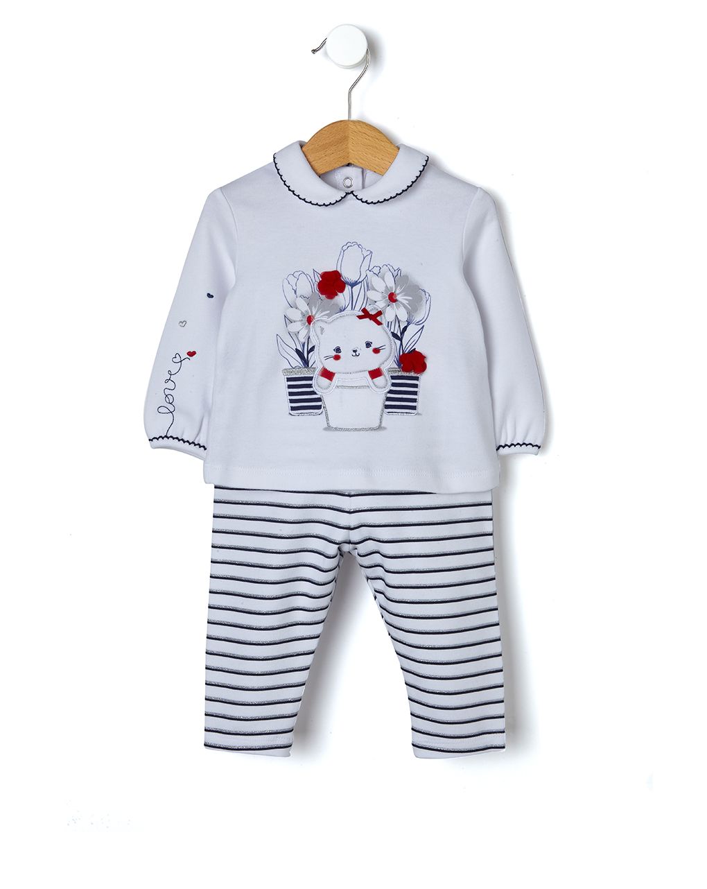 σετ μπλούζα παντελόνι με γάτα για κορίτσι - Prénatal