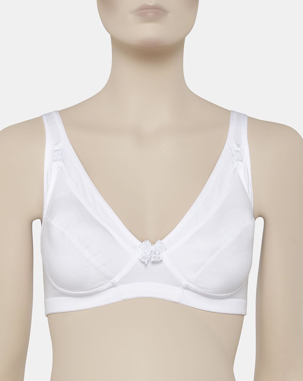 σουτιεν θηλασμου cotton lycra λευκο cup  c - Prénatal