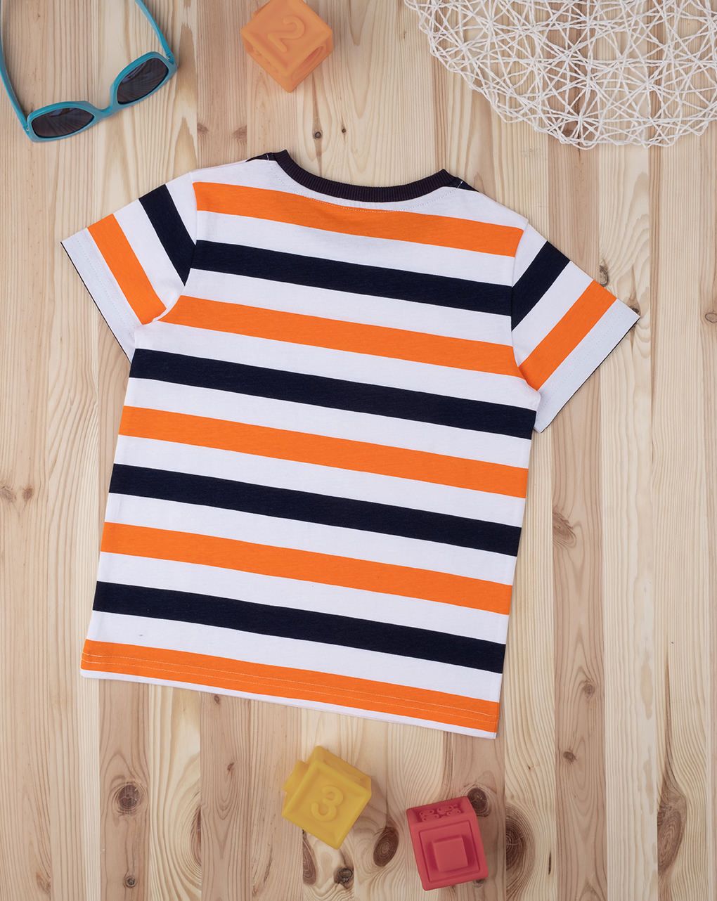 παιδικό t-shirt ριγέ μπλε/κόκκινο για αγόρι - Prénatal