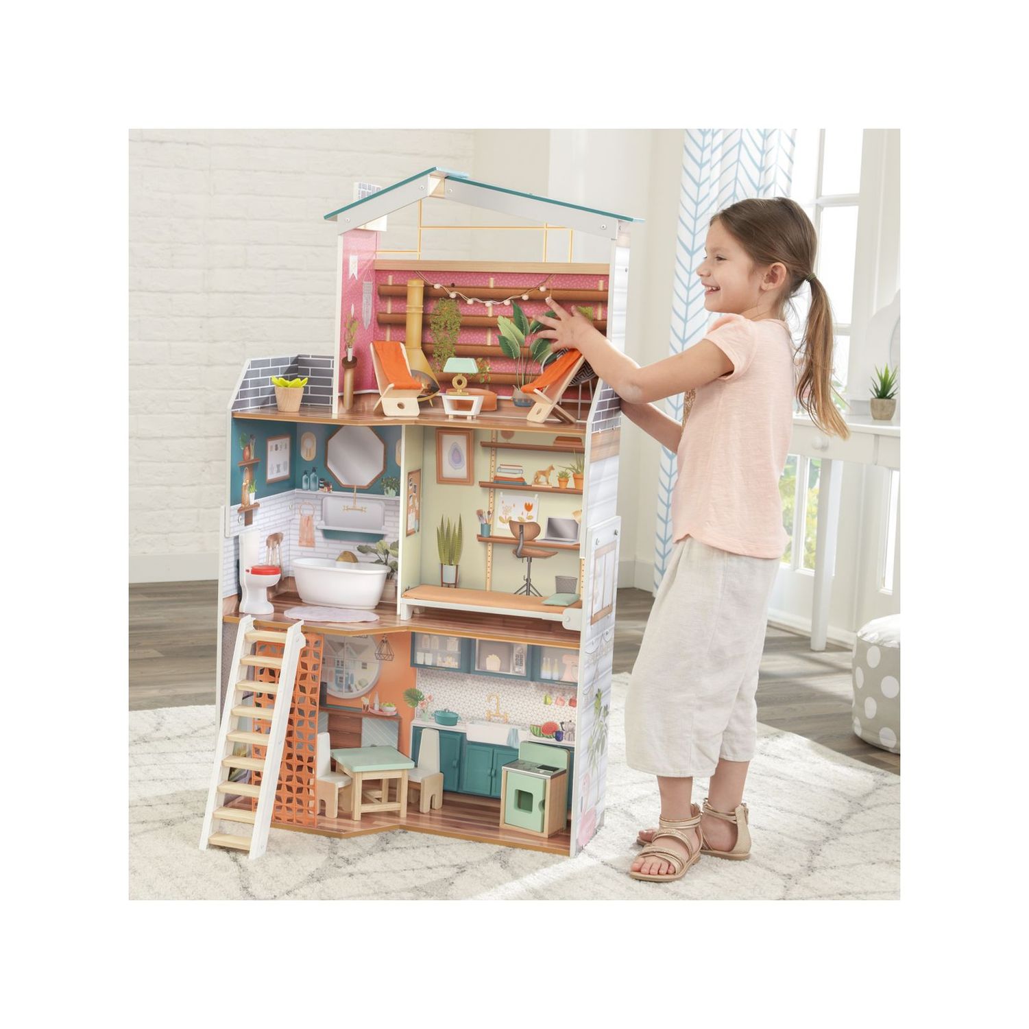 Lolly ξύλινο κουκλόσπιτο dollhouse prg00157 - LOLLY