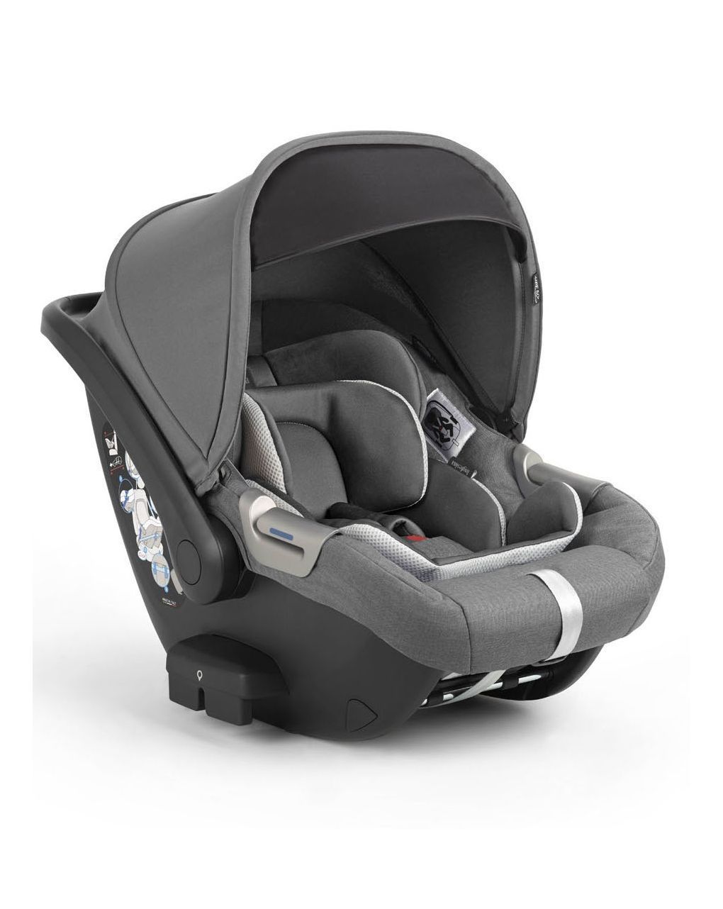 Inglesina σύστημα μεταφοράς quattro aptica with cab car seat  kensington grey με σκελετό grafite - Inglesina
