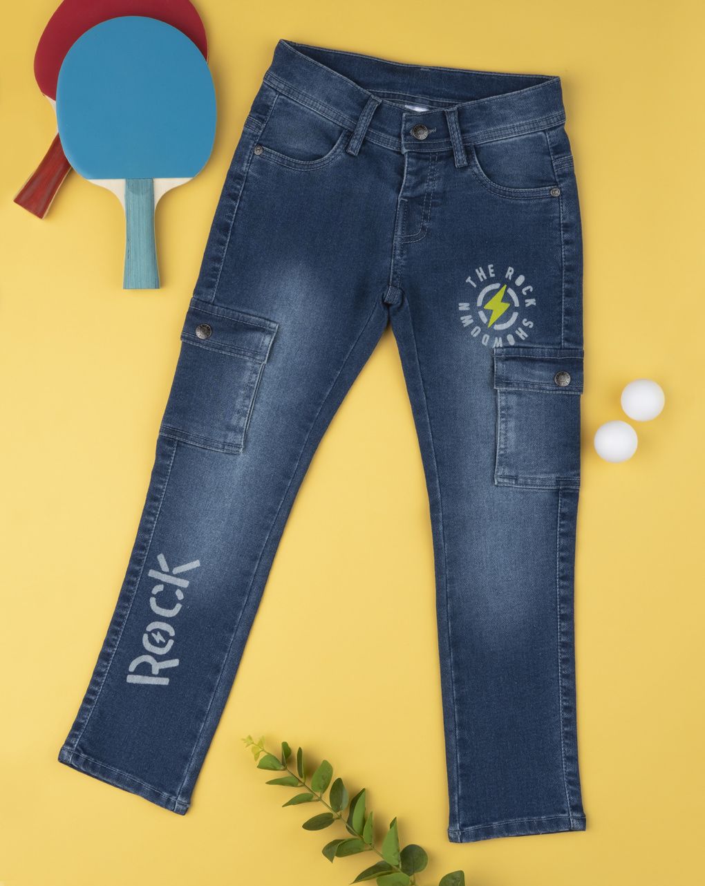 παντελόνι jeans με τσέπες στο πλάι για αγόρι