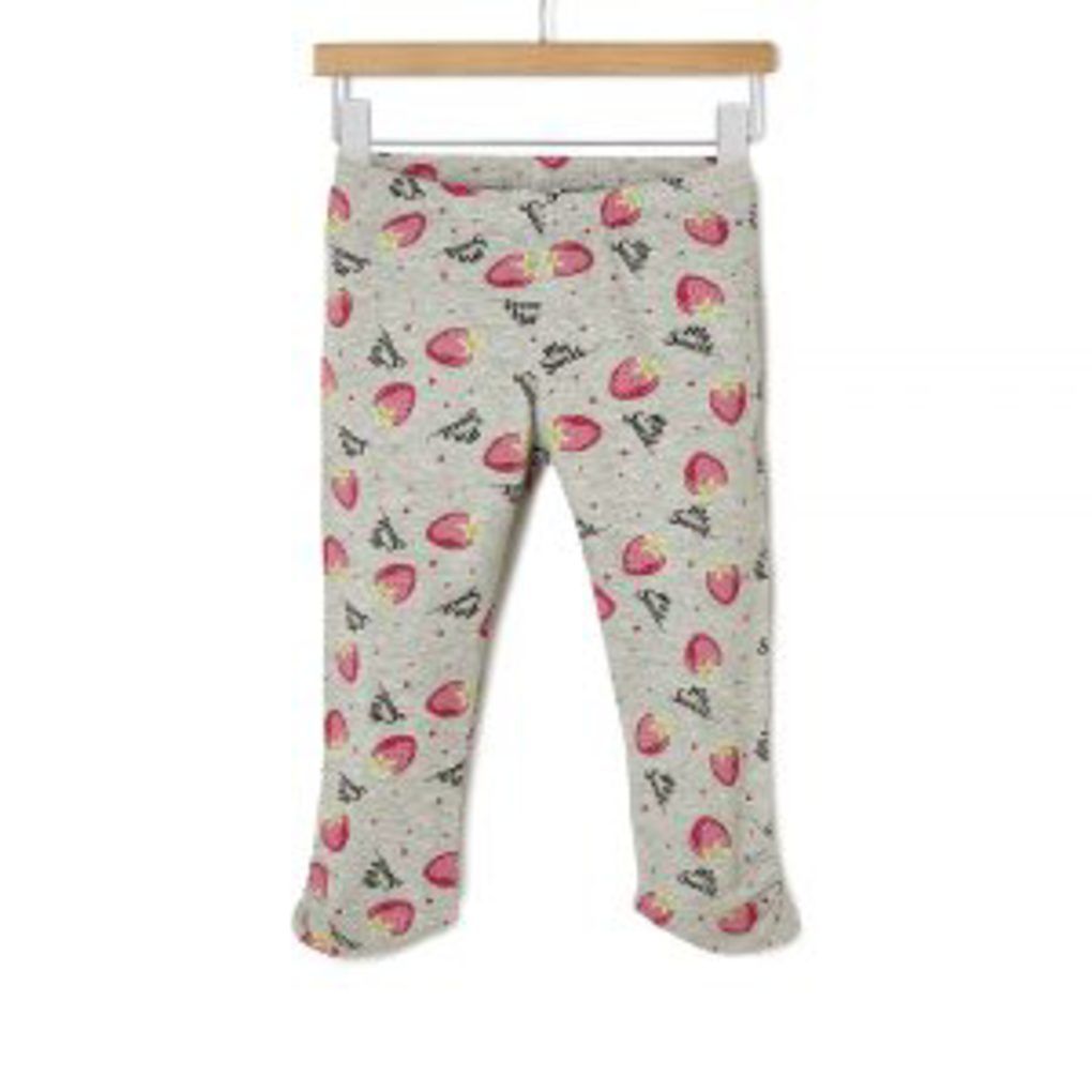 κολάν jersey 3/4 γκρι με φράουλες μεγ.8-9/9-10 ετών για κορίτσι - Prénatal