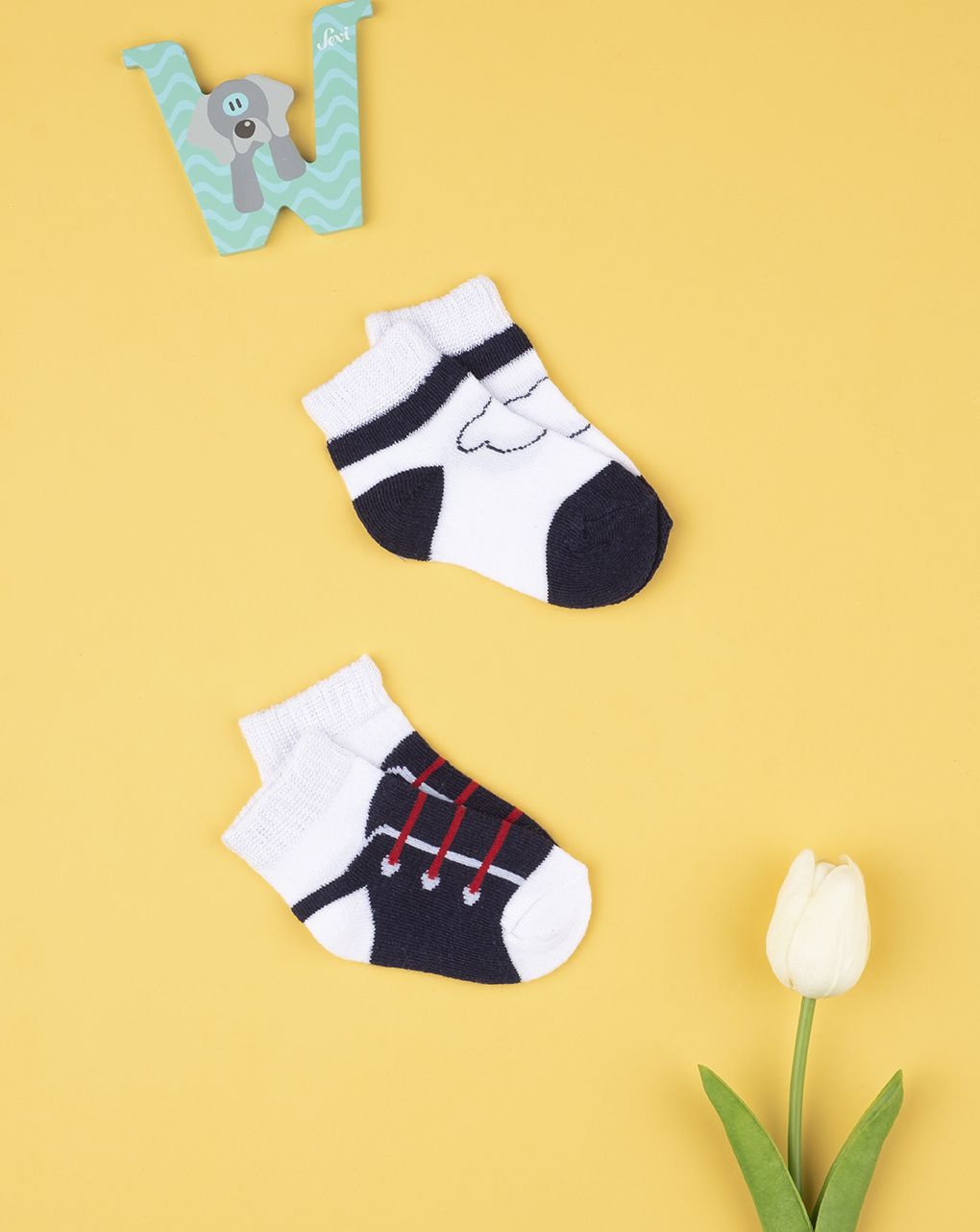 βρεφικά καλτσάκια πακέτο x2 τμχ για αγόρι - Prénatal