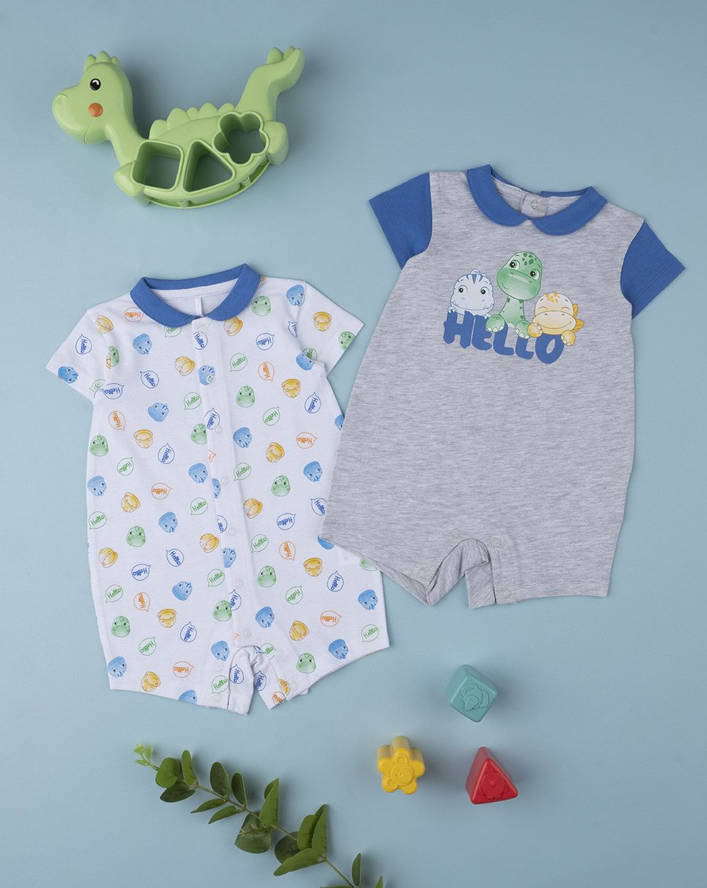 βρεφικά φορμάκια με δεινοσαυράκια πακέτο x2 τμχ για αγόρι - Prénatal