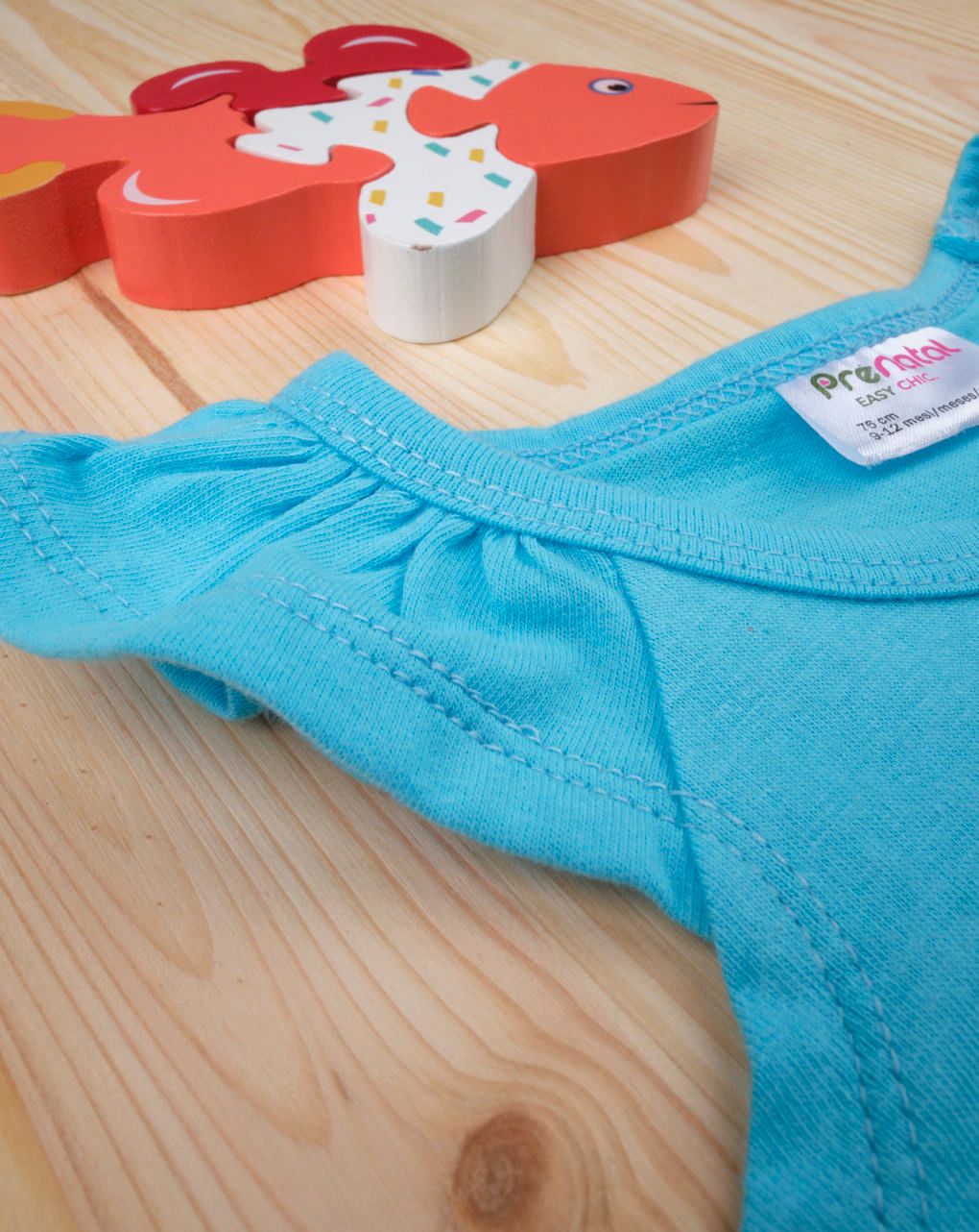 μπλούζα αμάνικη γαλάζια με χταπόδι για κορίτσι - Prénatal