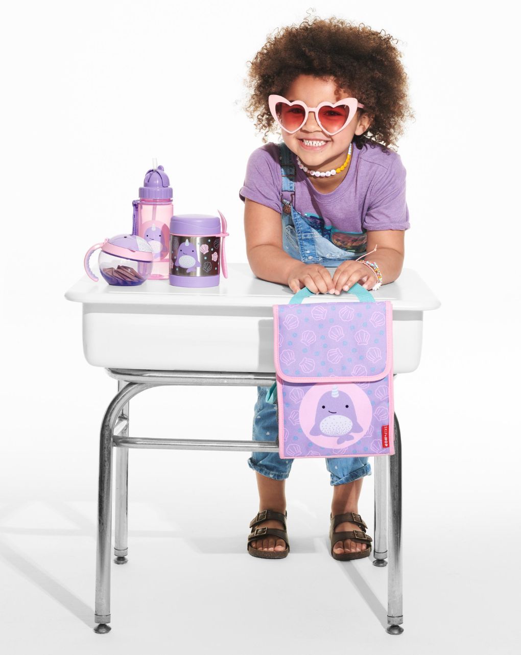 Skip hop zoo πλαστικό παγούρι με καλαμάκι 384.5ml narwhal 29-2903033-10 - SKIP HOP