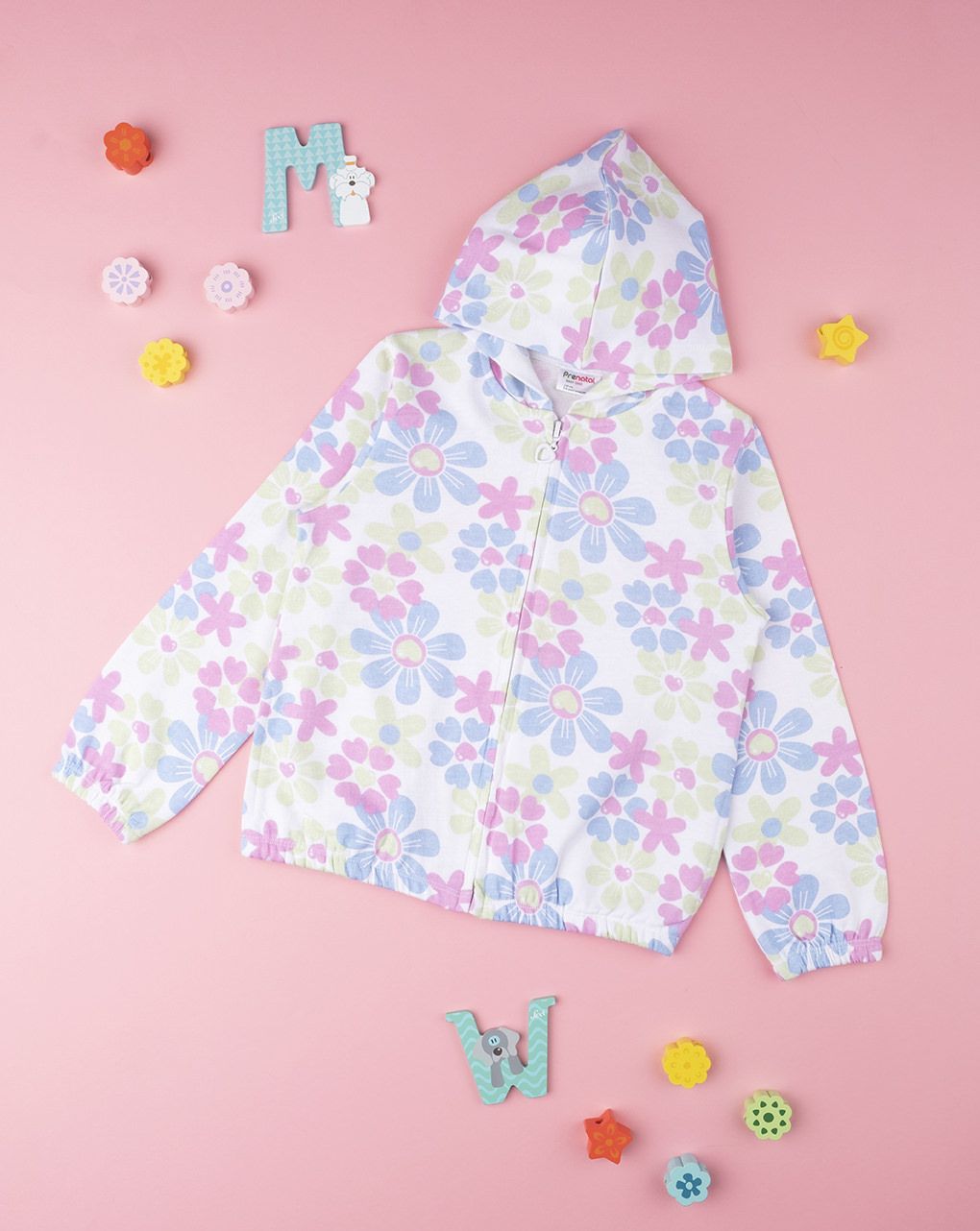 παιδική ζακέτα φούτερ φλοράλ για κορίτσι - Prénatal