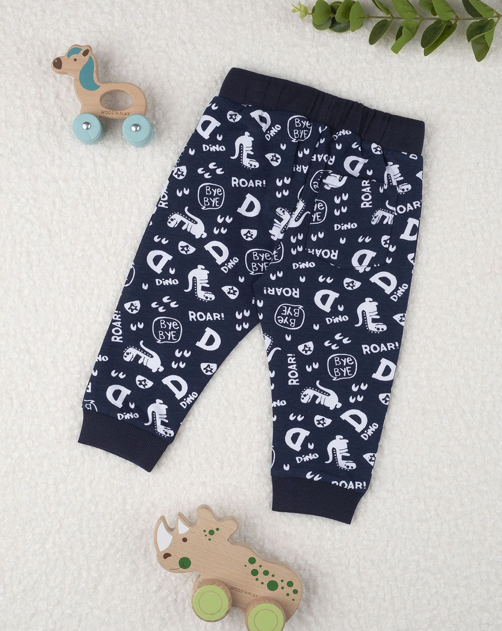 παντελόνι φόρμας μπλε με δεινόσαυρους για αγόρι - Prénatal