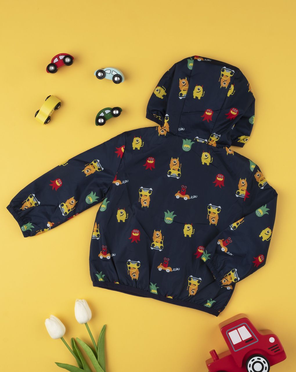 μπουφάν αντιανεμικό μπλε με εξωγήινους για αγόρι - Prénatal