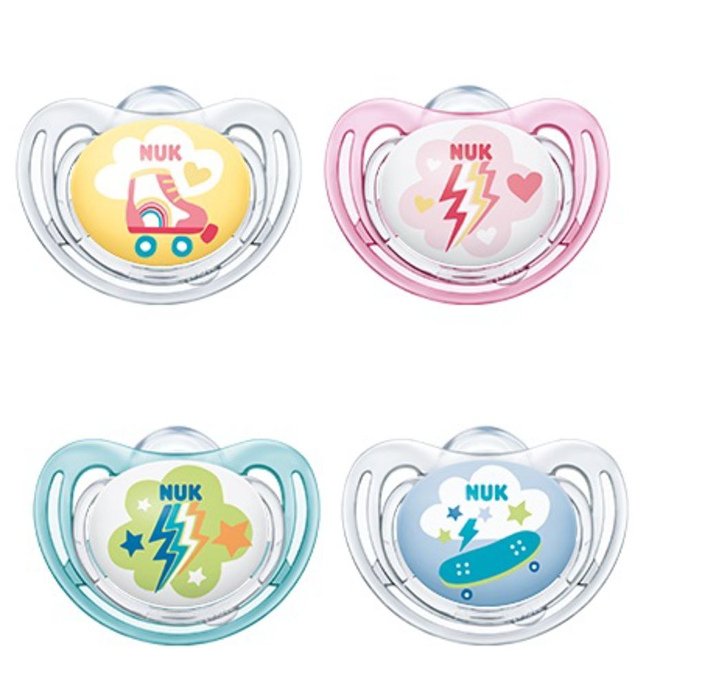 Nuk πιπίλα σιλικόνης με κρίκο και θήκη - Nuk