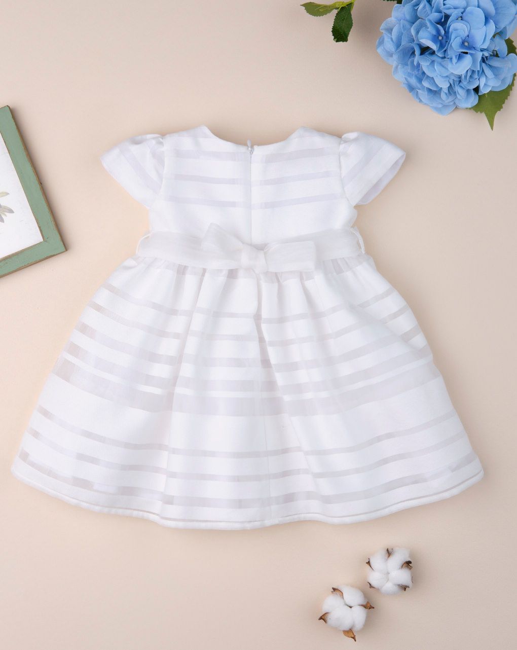 φόρεμα λευκό με τούλι για κορίτσι 650978 - Prénatal