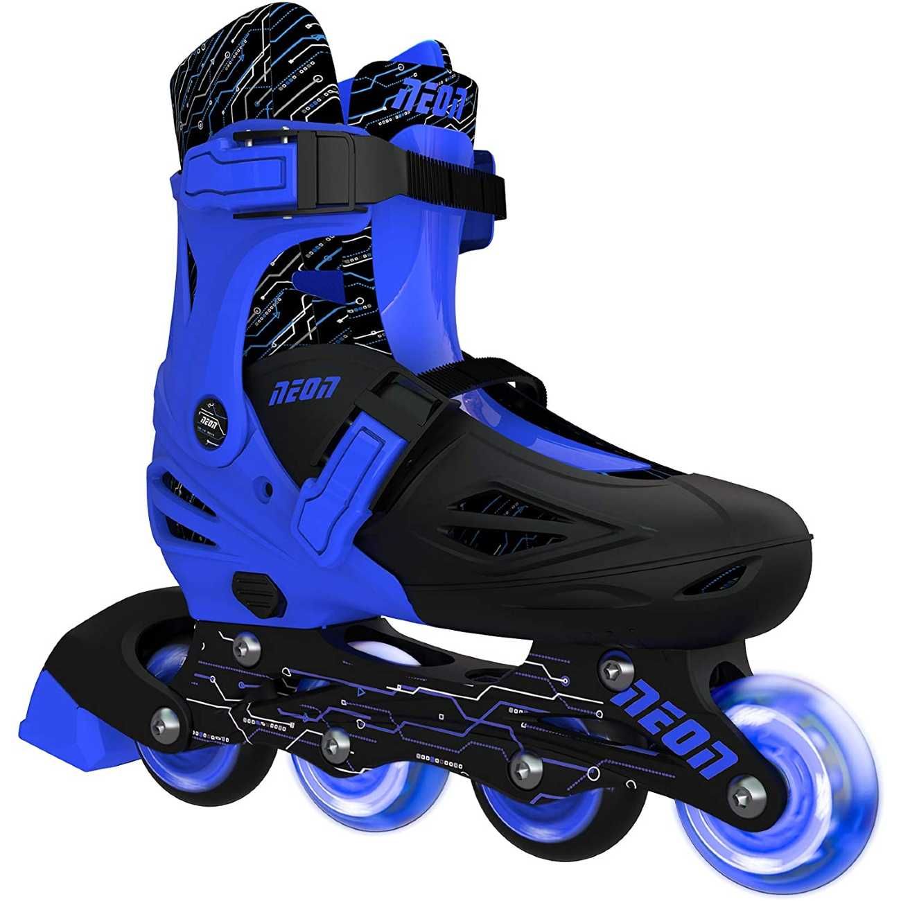 Yvolution πατίνια rollers αυξομειούμενα neon combo 2 σε 1 no.29-33 μπλε 53.nt09b4 - Yvolution