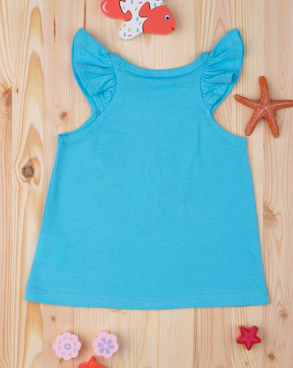 μπλούζα αμάνικη γαλάζια με χταπόδι για κορίτσι - Prénatal