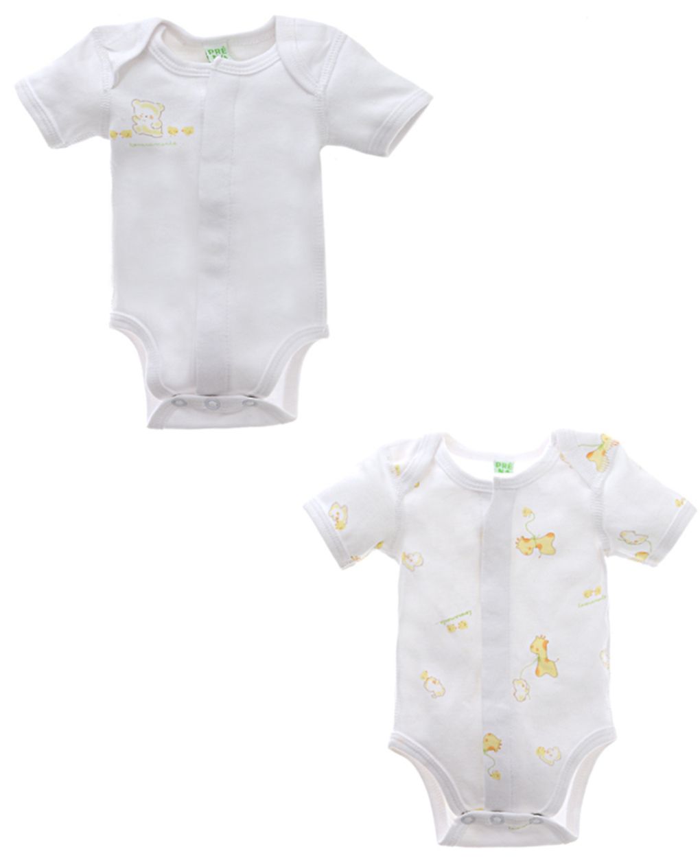 βρεφικά κορμάκια με ζωάκια πακέτο x2 για πρόωρα μωρά - Prénatal
