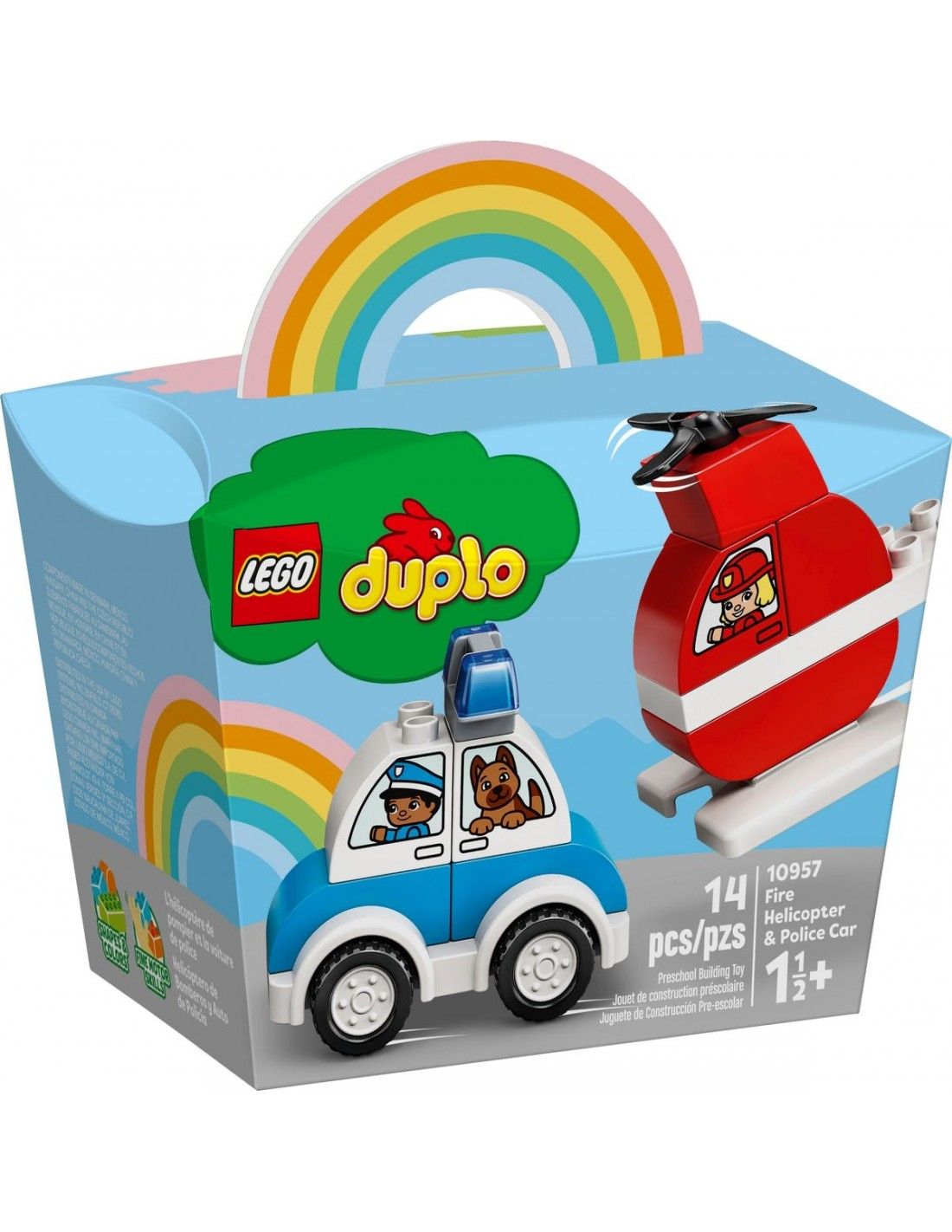 Lego duplo fire helicopter and police car πυροσβεστικό ελικόπτερο και περιπολικό 10957 - Lego, LEGO Duplo