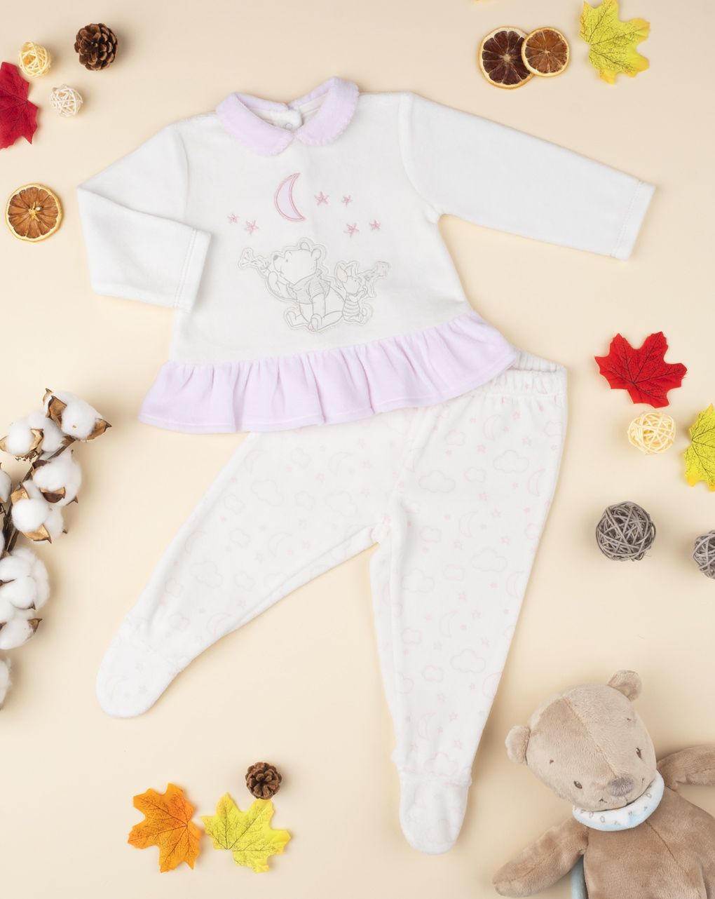 σετ μπλουζάκι και γκέτες σενίλ winnie the pooh για κορίτσι