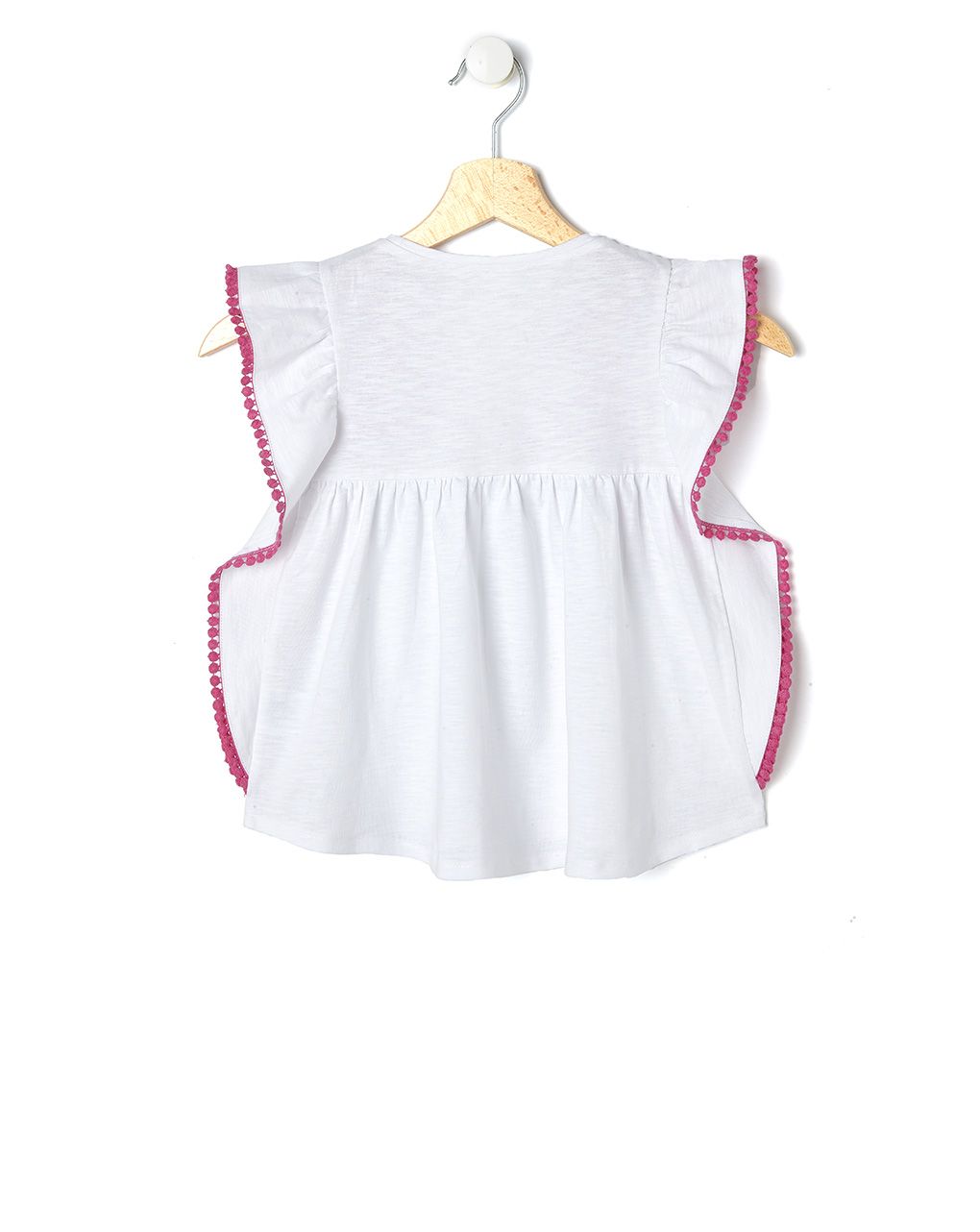 T-shirt jersey λευκό με κεντήματα μεγ.8-9/9-10 ετών για κορίτσι - Prénatal