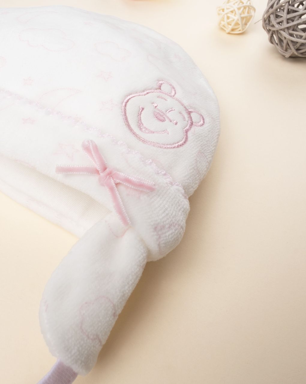 καπέλο σενίλ κρεμ winnie the pooh για κορίτσι - Prénatal