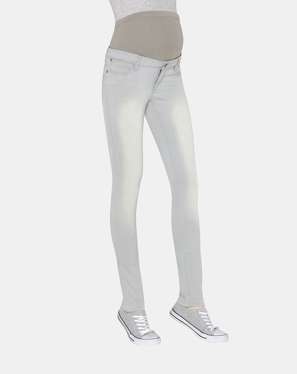 γυναικείο παντελόνι denim skinny fit γκρι - Prénatal