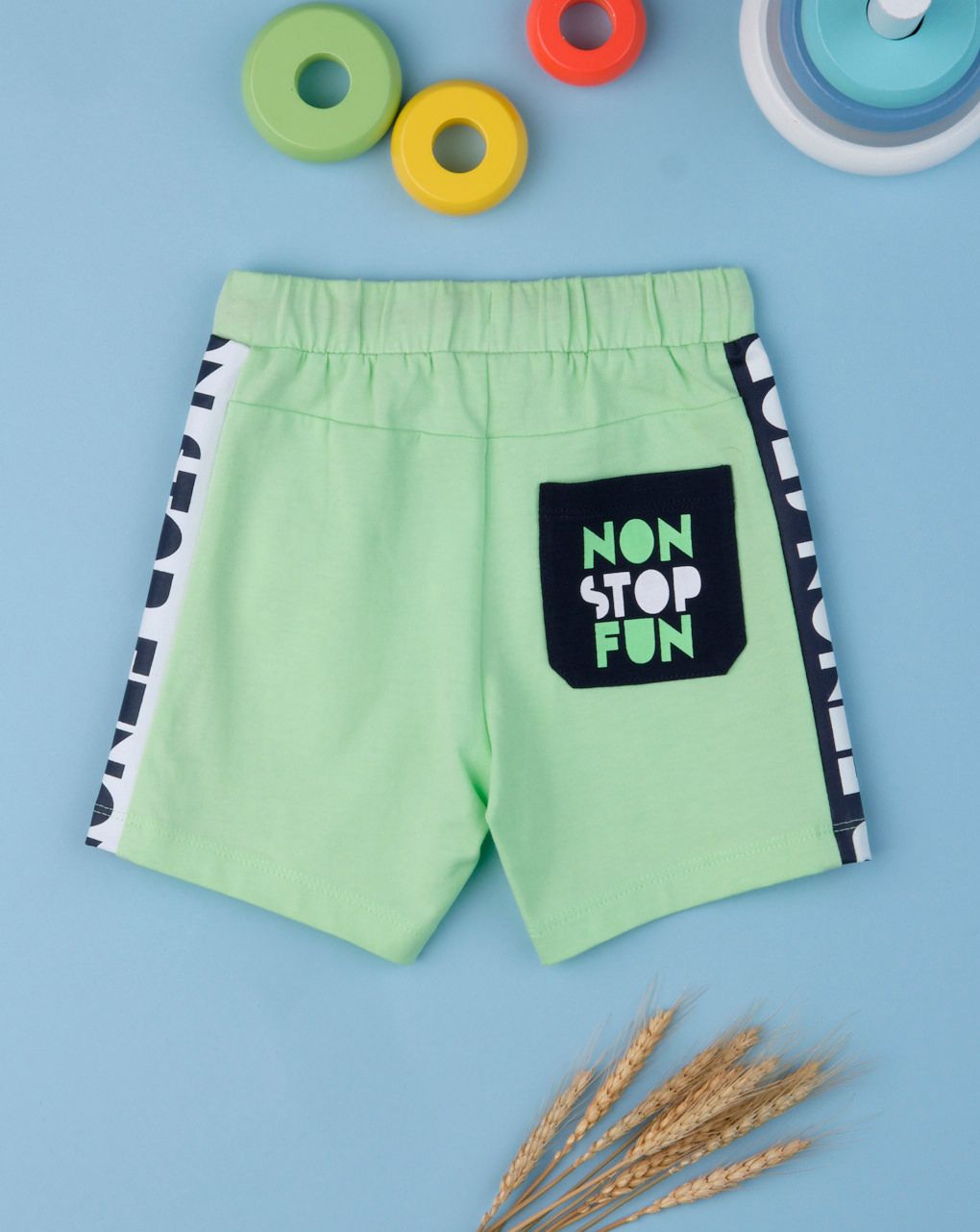 βερμούδα βαμβακερή πράσινη για αγόρι - Prénatal