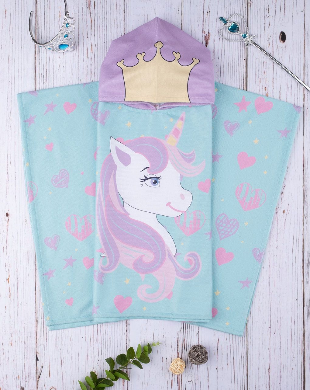 παιδικό πόντσο θαλάσσης με μονόκερο για κορίτσι - Prénatal