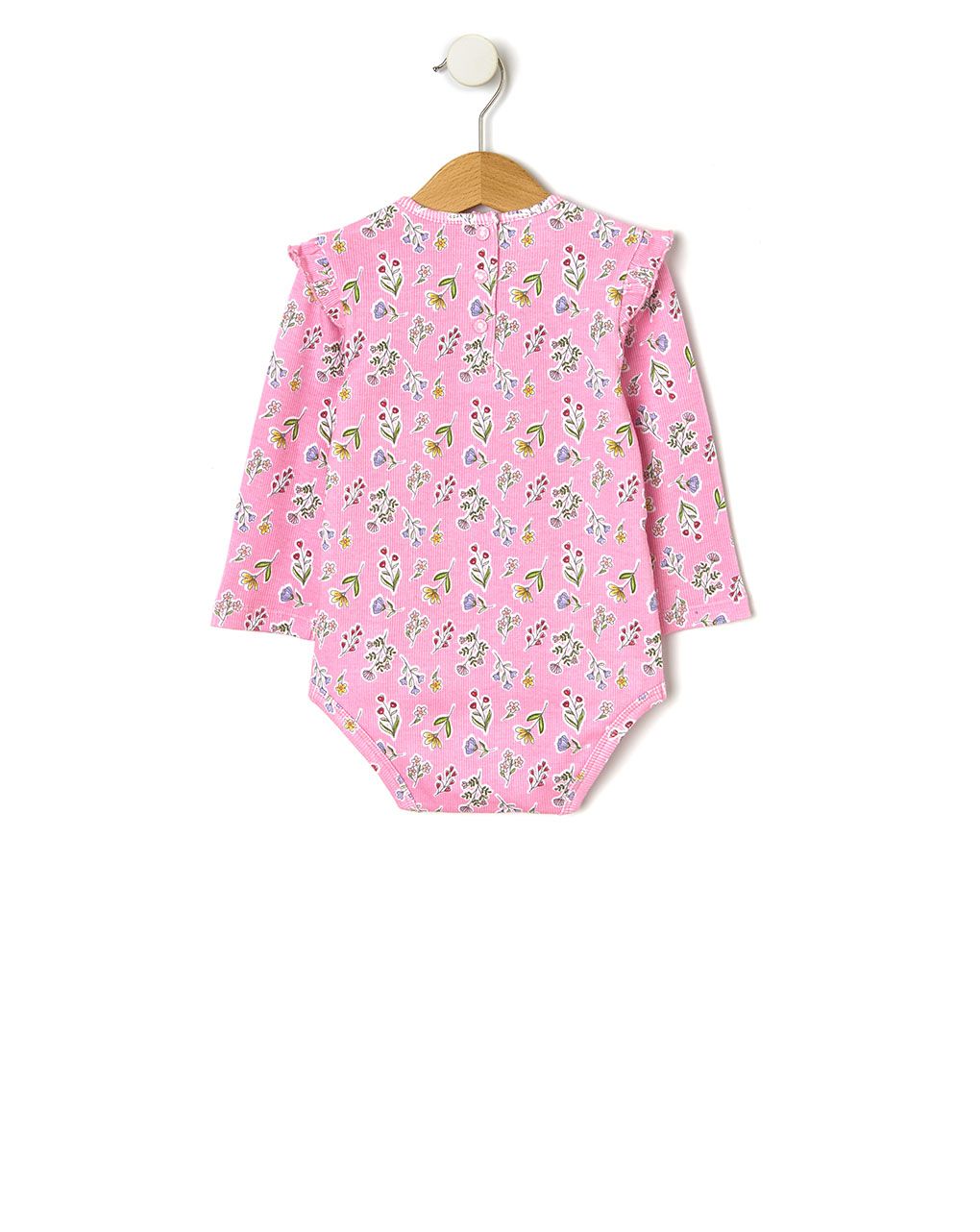 κορμάκι μακρυμάνικο με στάμπα λουλούδια για κορίτσι - Prénatal