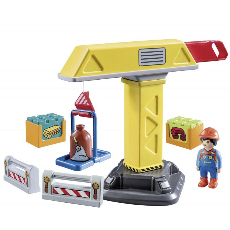 Playmobil 1.2.3 γερανός κατασκευών 70165 - Playmobil, Playmobil 1.2.3