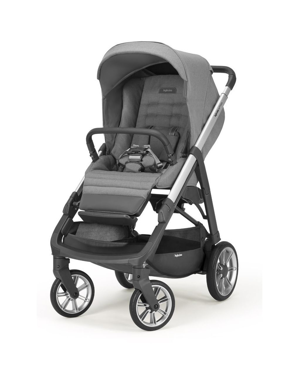 Inglesina σύστημα μεταφοράς quattro aptica with cab car seat  kensington grey με σκελετό grafite - Inglesina
