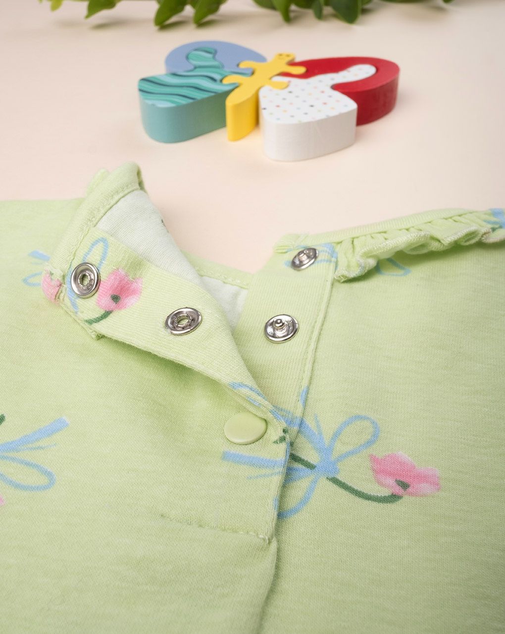 μπλούζα με λουλούδια πράσινη για κορίτσι - Prénatal