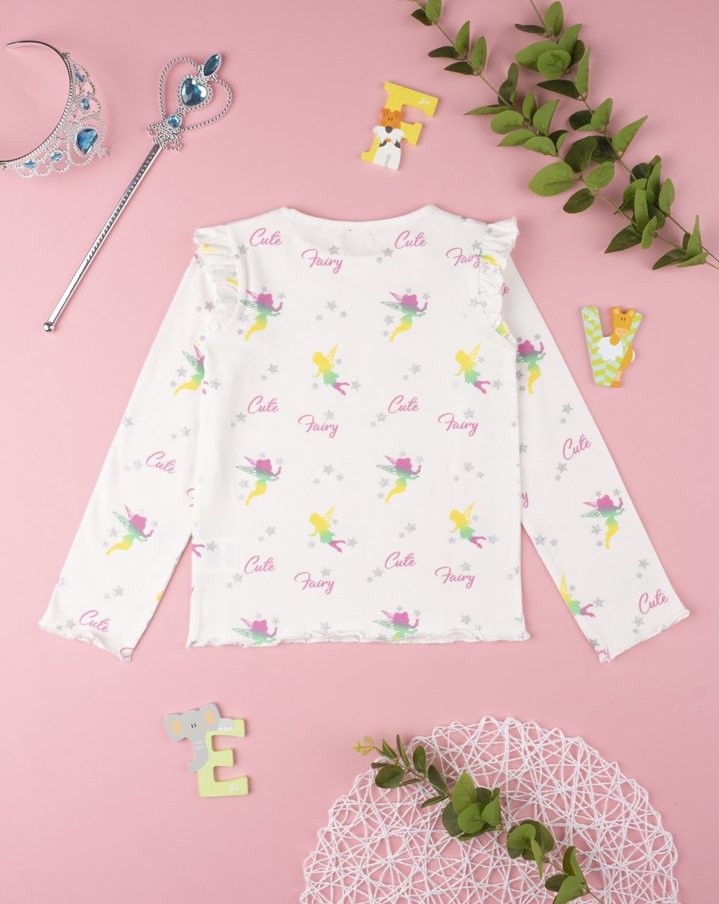 μπλούζα μακρυμάνικη με στάμπες cute fairy για κορίτσι - Prénatal