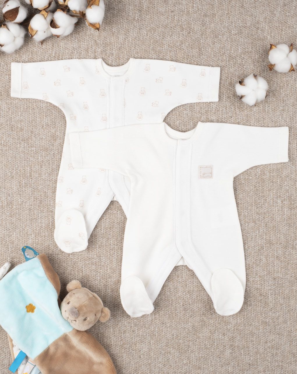 φορμάκι βαμβακερό πακέτο x2 με αρκουδάκια unisex - Prénatal