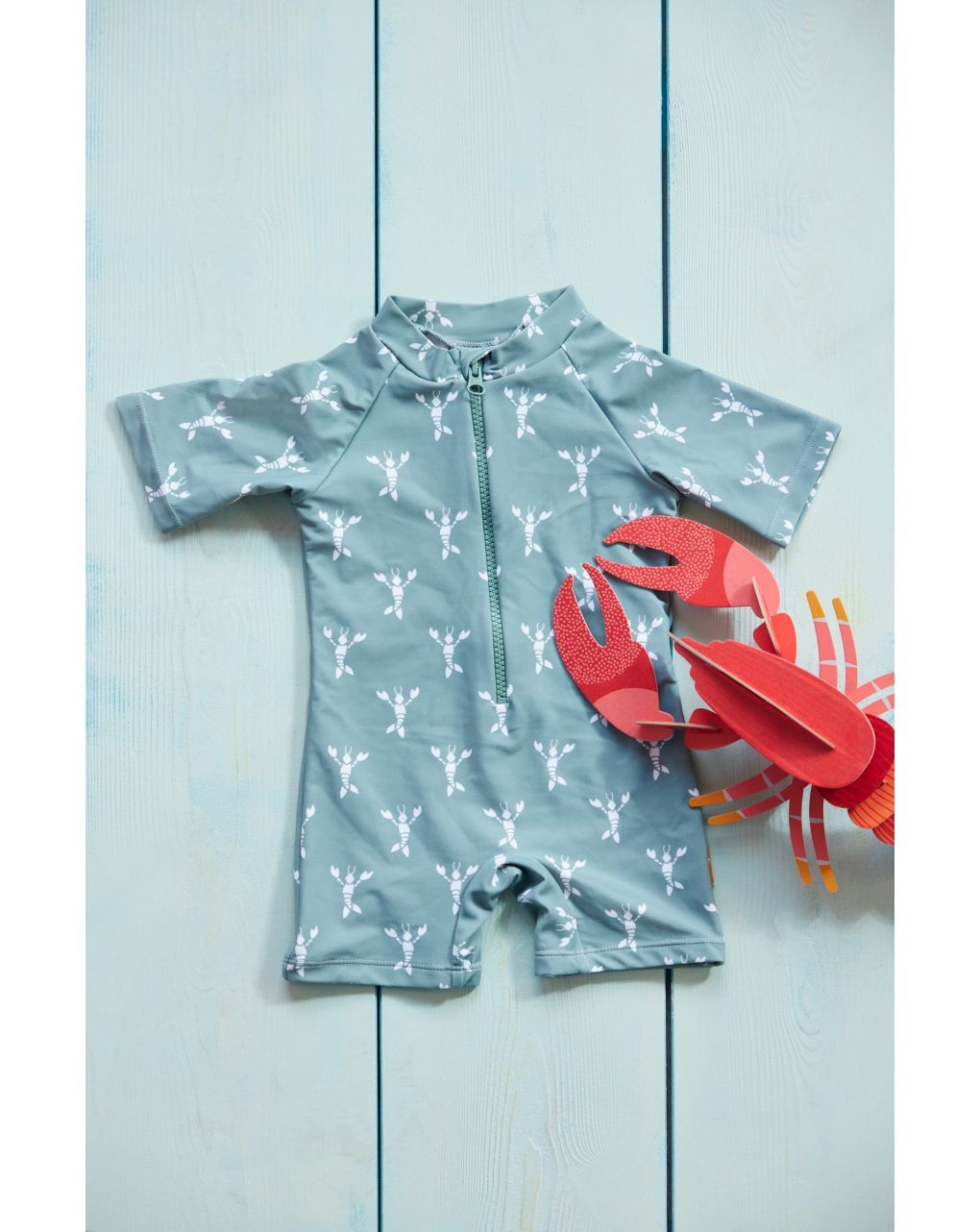 Fresk ολόσωμο μαγιό uv suit lobster chinois green για αγόρι - Fresk