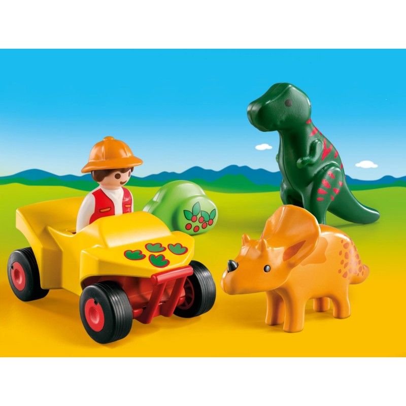 Playmobil 1.2.3 εξερευνητής με δεινόσαυρους 9120 - Playmobil, Playmobil 1.2.3