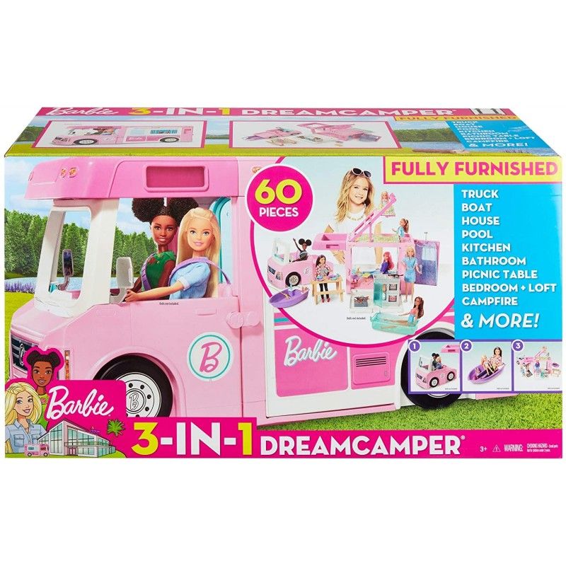 Barbie 3-σε-1 dreamcamper τροχόσπιτο ghl93 - BARBIE