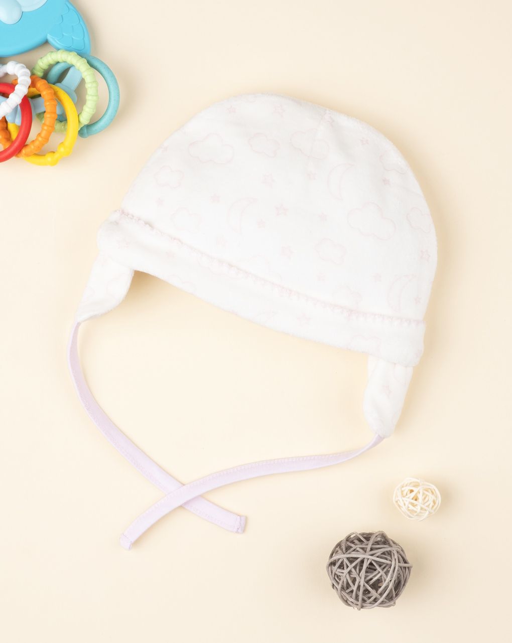 καπέλο σενίλ κρεμ winnie the pooh για κορίτσι - Prénatal