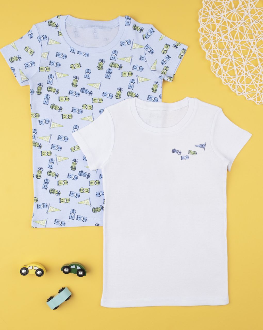 φανελάκια κοντομάνικα πακέτο x2 τμχ για αγόρι - Prénatal