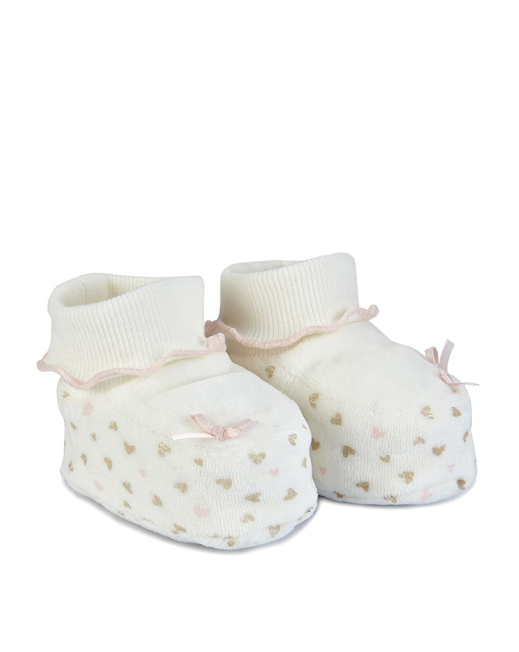 βρεφικά παπούτσια αγκαλιάς σενίλ από οργανικό βαμβάκι για κορίτσι - Prénatal