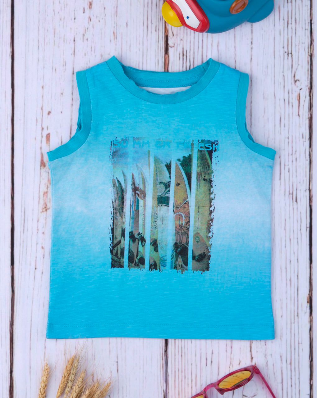 μπλούζα αμάνικη μπλε για αγόρι