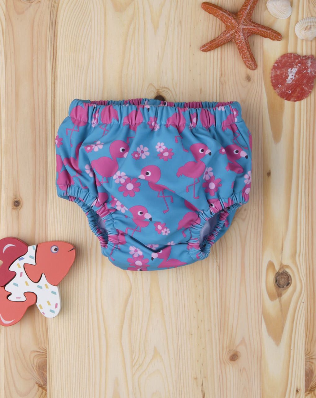 μαγιό πάνα με φλαμίγκο για κορίτσι