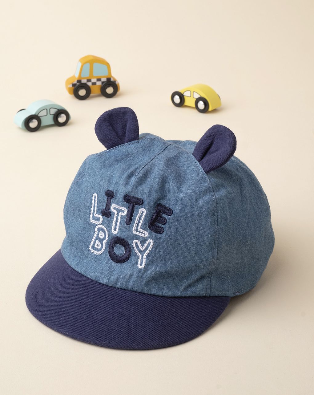 βρεφικό καπέλο jockey μπλε για αγόρι - Prénatal