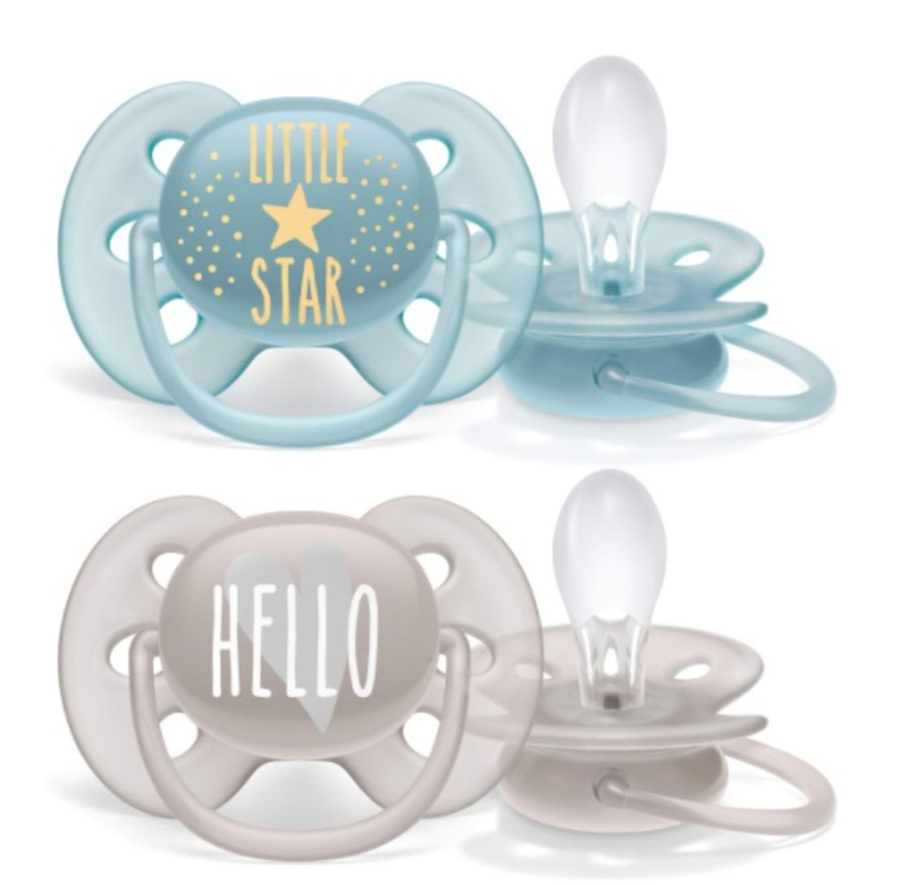 Avent πιπίλες ultra soft little star 6-18μ, σετ των 2 - Philips Avent