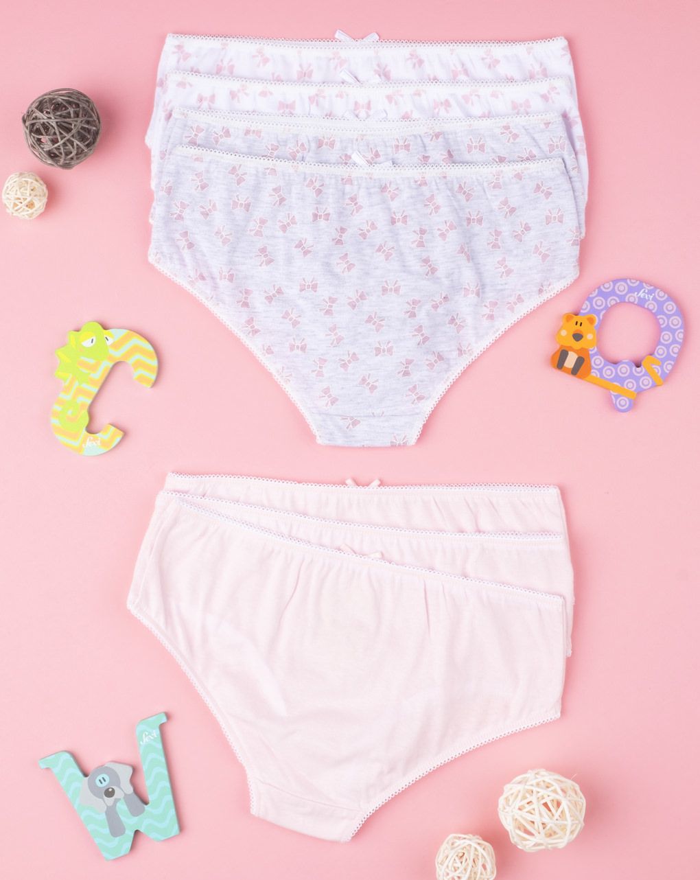 παιδικά βρακάκια πακέτο x7 τμχ για κορίτσι - Prénatal