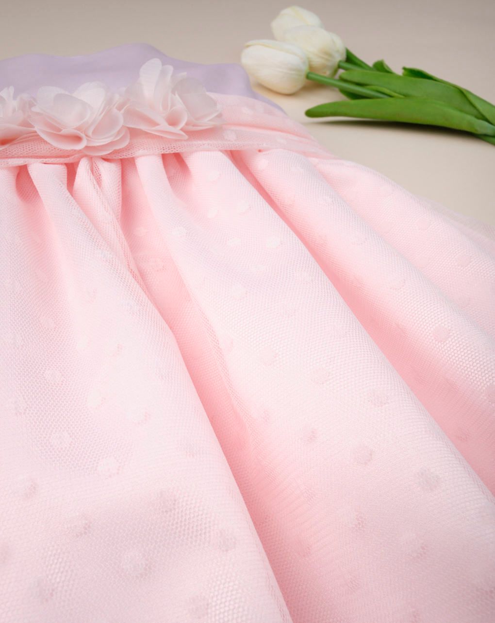 φόρεμα ροζ πουά για κορίτσι - Prénatal