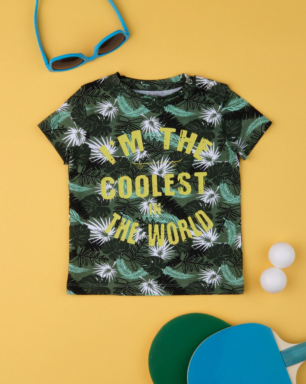 T-shirt πράσινο με print για αγόρι - Prénatal