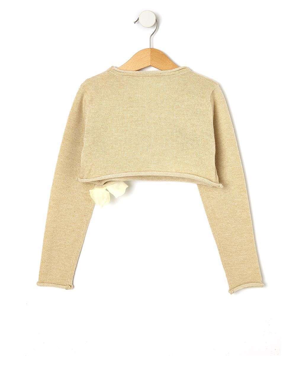 ζακέτα πλεκτή lurex χρυσή για κορίτσι - Prénatal